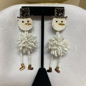 BaubleBar Snowman Earrings